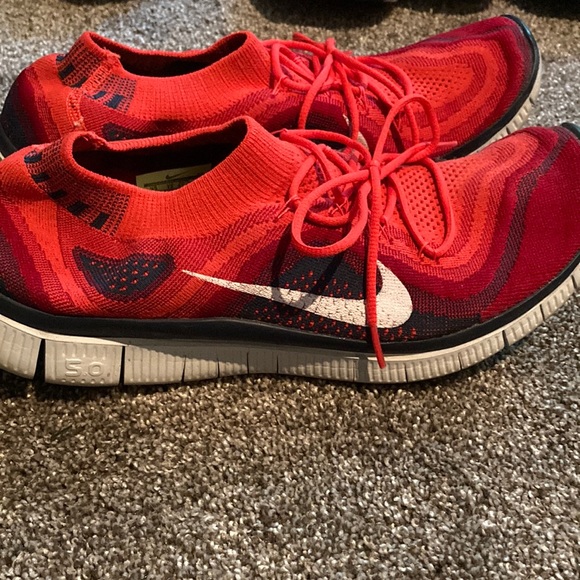 nike free flyknit+ Red - Picture 1 of 5
